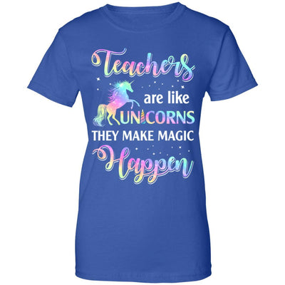 Teachers Are Like Unicorns They Make Magic Happen-T-Shirt & Tank Top-Women's T-Shirt-Royal