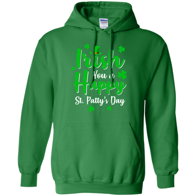Irish You A Happy St. Patty's Day Saint Patricks Pun-T-Shirt & Hoodie-Pullover Hoodie-Irish Green