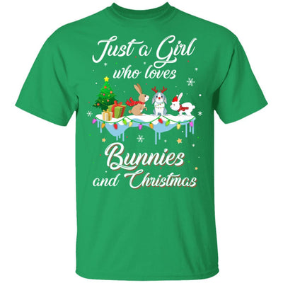 Just A Girl Who Loves Bunnies And Christmas Bunny Lover-T-Shirt & Sweatshirt-Classic T-Shirt-Irish Green