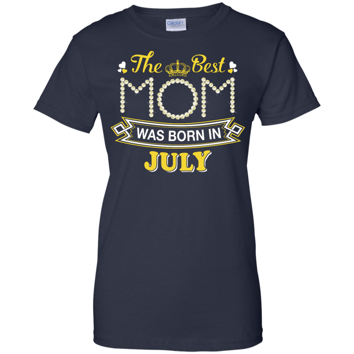 The Best Mom Was Born In July-T-Shirt & Hoodie-Women's T-Shirt-Navy
