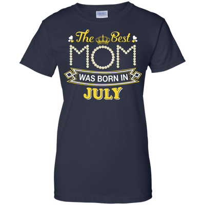 The Best Mom Was Born In July-T-Shirt & Hoodie-Women's T-Shirt-Navy