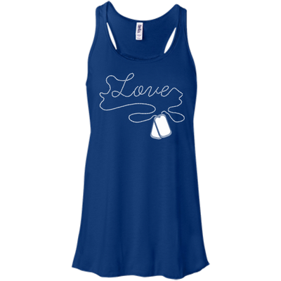 I'm A Soldier Love Military-T-Shirt & Hoodie-Women's Flowy Racerback Tank-True Royal