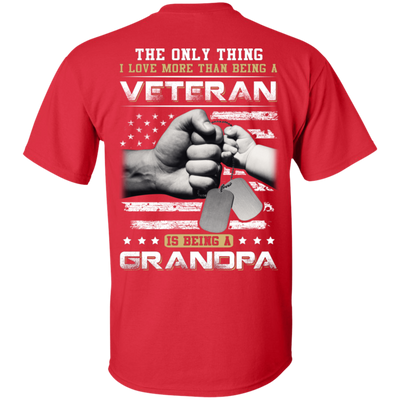I Love More Than Being A Veteran Is Being A Grandpa-T-Shirt & Hoodie-Classic T-Shirt-Red