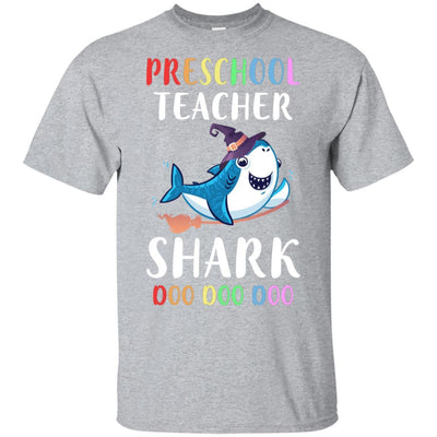 Preschool Teacher Shark Doo Doo Doo Halloween-T-Shirt & Hoodie-Classic T-Shirt-Sport Grey