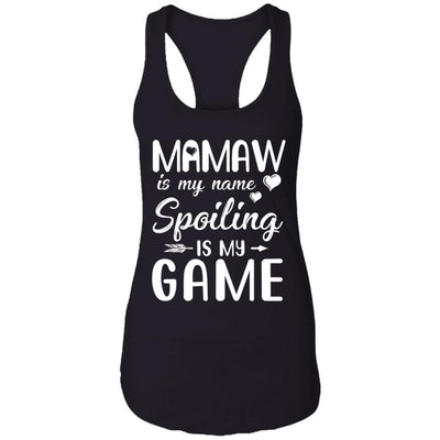 Mamaw Is My Name Spoiling Is My Game Funny Mothers Day-T-Shirt & Tank Top-Women's Ideal Racerback Tank-Black