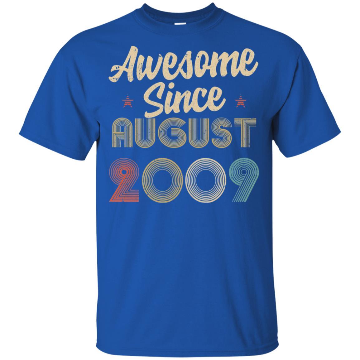 Awesome Since August 2009 Vintage 12th Birthday Gifts Youth-Youth Shirt-Youth T-Shirt-Royal