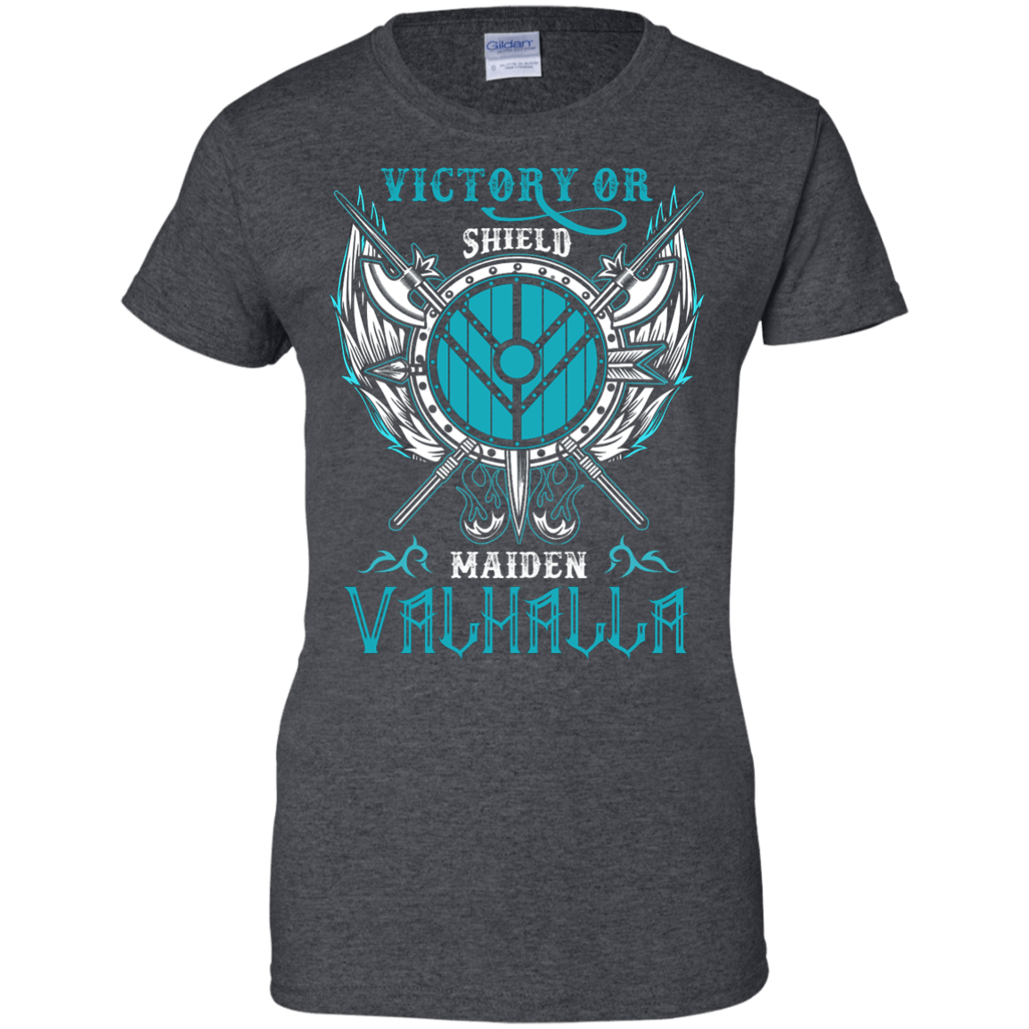 Shieldmaiden Victory Or Valhalla-T-Shirt & Hoodie-Women's T-Shirt-Dark Heather