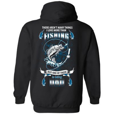 I Love More Than Fishing DAD-T-Shirt & Hoodie-Pullover Hoodie-Black