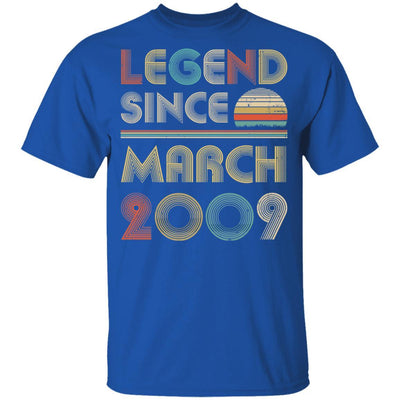 Legend Since March 2009 Vintage 12th Birthday Gifts Youth-Youth Shirt-Youth T-Shirt-Royal