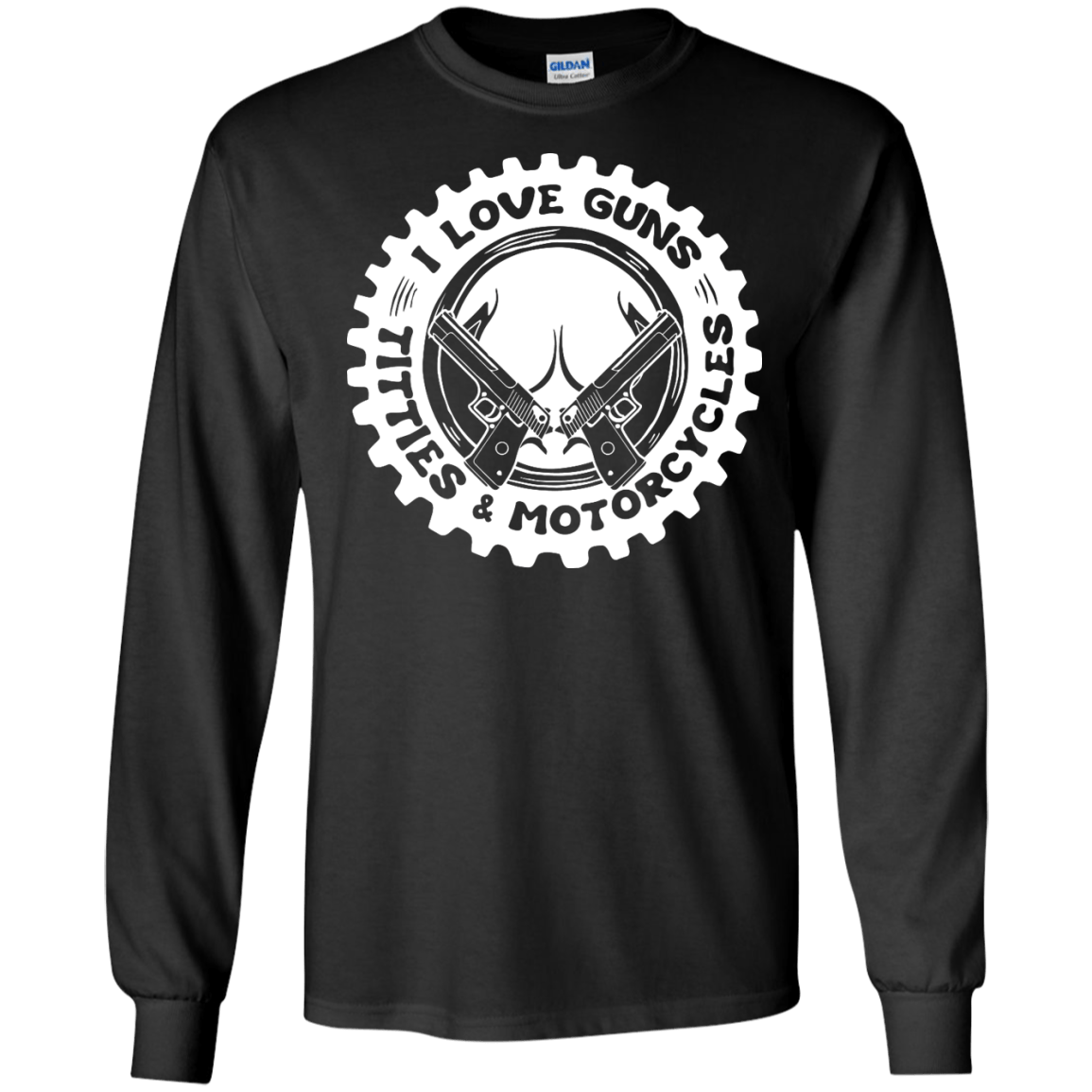 I Love Guns Titties Motorcycles-T-Shirt & Hoodie-Long Sleeve T-Shirt-Black
