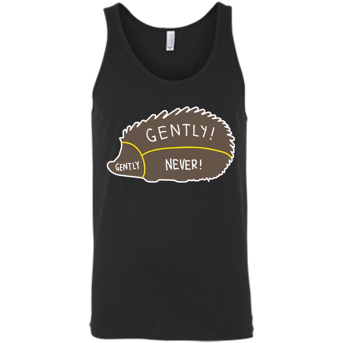 Proper way to pet a Hedgehog lover-T-Shirt & Hoodie-Unisex Tank-Black