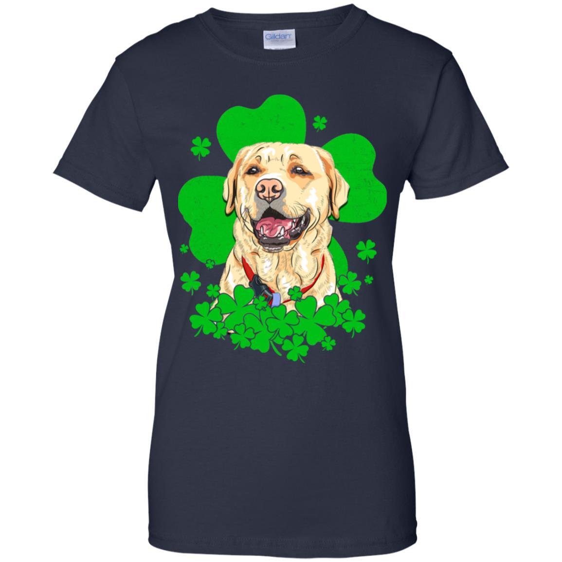 Labrador St. Patrick's Day Clovers-T-Shirt & Hoodie-Women's T-Shirt-Navy