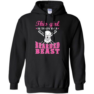 This Girl Is Taken By A Bearded Beast-T-Shirt & Hoodie-Pullover Hoodie-Black