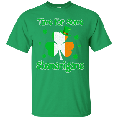 St. Patrick's Time For Some Shenanigans Funny Party-T-Shirt & Hoodie-Classic T-Shirt-Irish Green