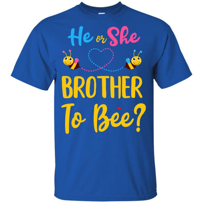 Gender Reveal Pink Blue What Will It Bee He Or She Brother Youth-Youth Shirt-Youth T-Shirt-Royal