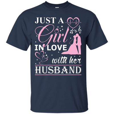 Just A Girl In Love With Her Husband-T-Shirt & Hoodie-Classic T-Shirt-Navy