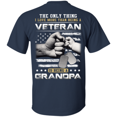 I Love More Than Being A Veteran Is Being A Grandpa-T-Shirt & Hoodie-Classic T-Shirt-Navy