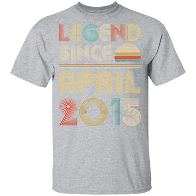 Legend Since April 2015 Vintage 6th Birthday Gifts Youth-Youth Shirt-Youth T-Shirt-Sport Grey