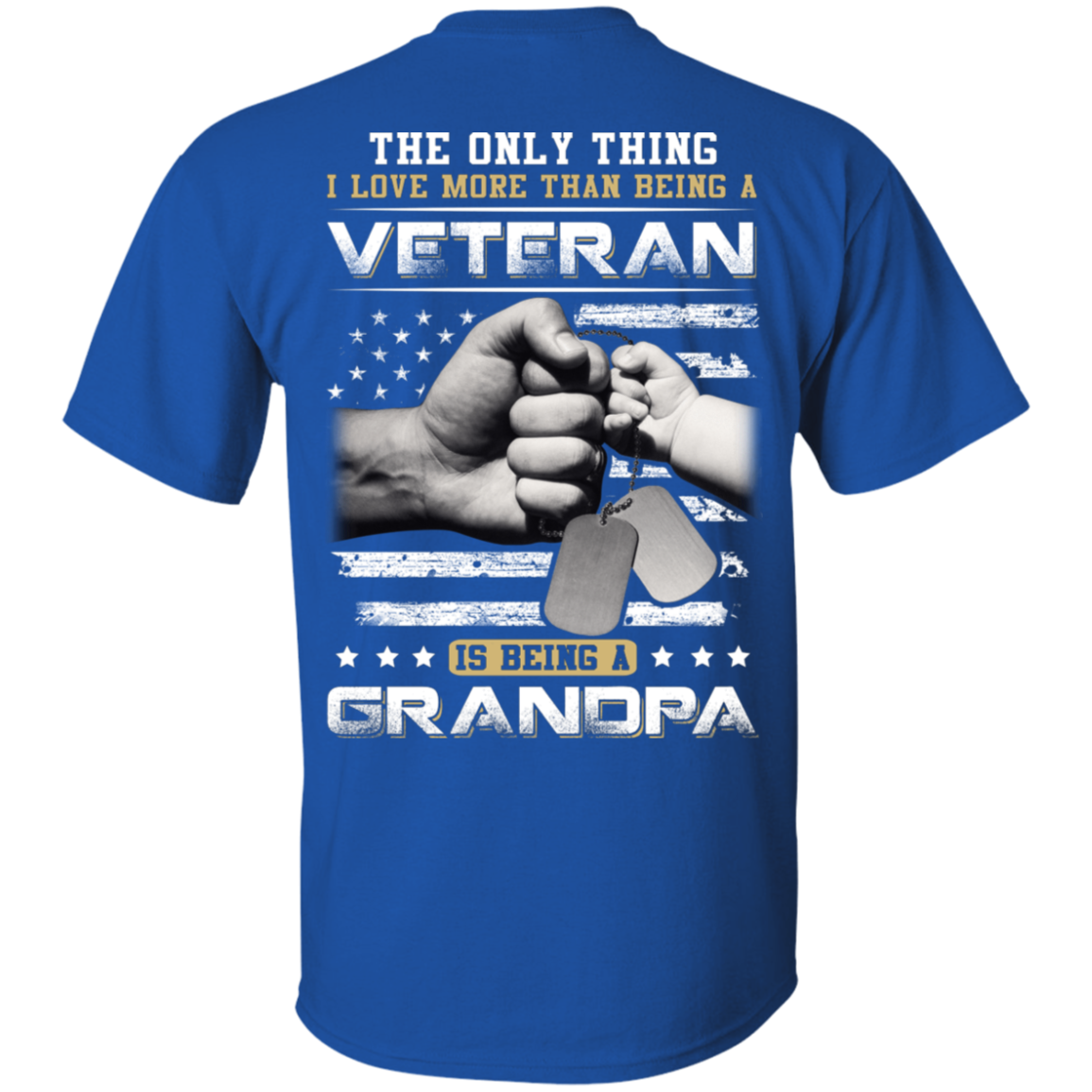I Love More Than Being A Veteran Is Being A Grandpa-T-Shirt & Hoodie-Classic T-Shirt-Royal