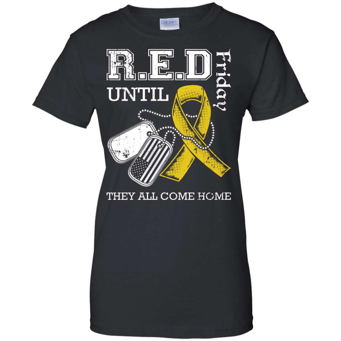 Red Friday Until They All Come Home-T-Shirt & Hoodie-Women's T-Shirt-Black