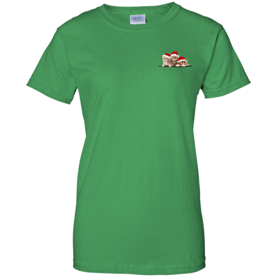 Kitten In A Pocket Cute Cat Christmas-T-Shirt & Hoodie-Women's T-Shirt-Irish Green