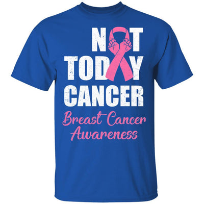 Support Breast Cancer Awareness Pink Ribbon Not Today-T-Shirt & Hoodie-Classic T-Shirt-Royal