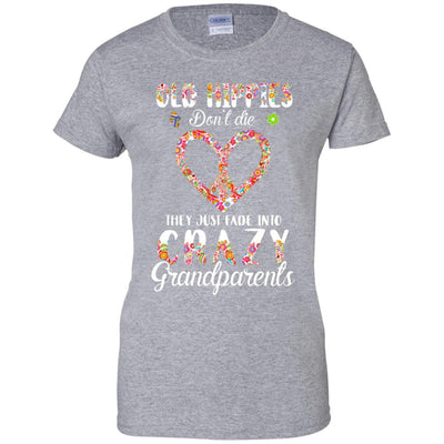 Old Hippies Don't Die They Fade Into Grandparents-T-Shirt & Hoodie-Women's T-Shirt-Sport Grey