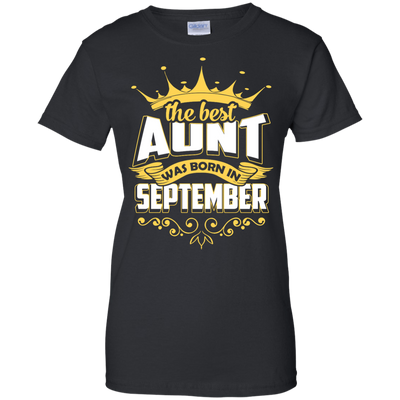 The Best Aunt Was Born In September-T-Shirt & Hoodie-Women's T-Shirt-Black