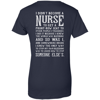 I Didn't Become A Nurse-T-Shirt & Hoodie-Women's T-Shirt-Navy
