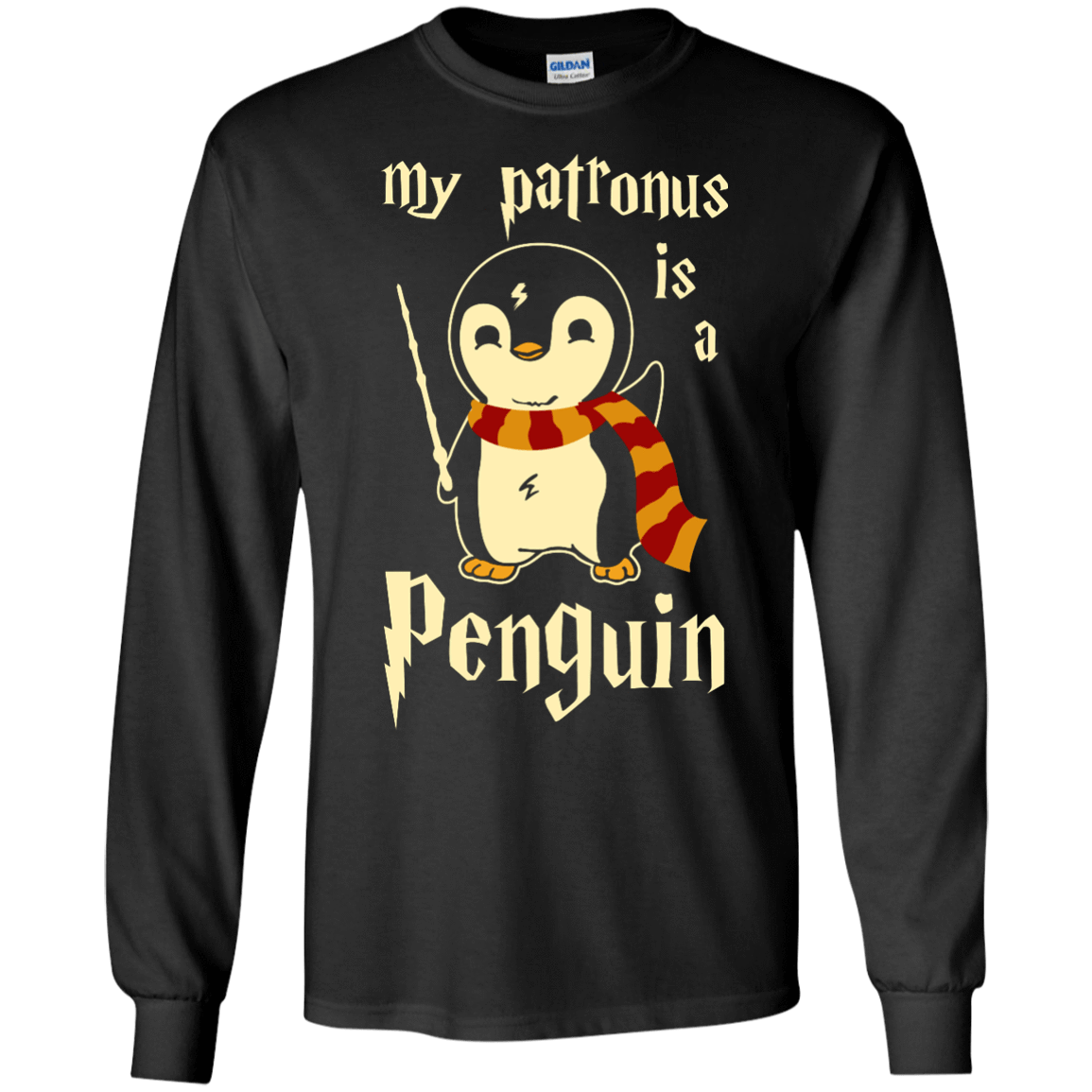 My Patronus Is A Penguin-T-Shirt & Hoodie-Long Sleeve T-Shirt-Black