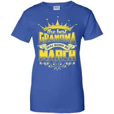 The Best Grandma Was Born In March-T-Shirt & Hoodie-Women's T-Shirt-Royal