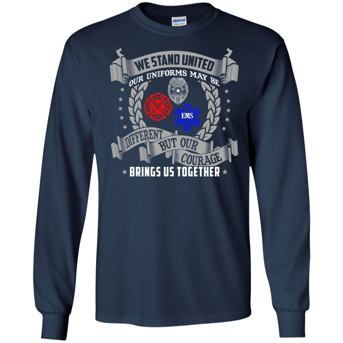 We Stand United Our Uniforms Brings Us Together-T-Shirt & Hoodie-Long Sleeve T-Shirt-Navy