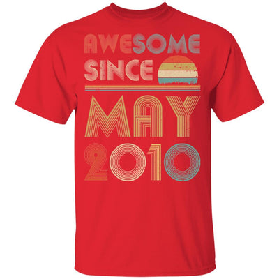 Awesome Since May 2010 Vintage 11th Birthday Gifts Youth-Youth Shirt-Youth T-Shirt-Red