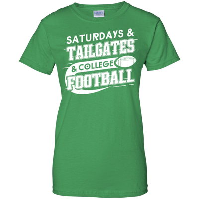 SATURDAYS TAILGATES COLLEGE FOOTBALL-T-Shirt & Hoodie-Women's T-Shirt-Irish Green
