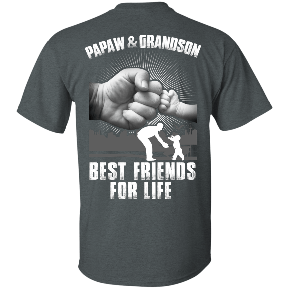 Papaw And Grandson Best Friends For Life-T-Shirt & Hoodie-Classic T-Shirt-Dark Heather