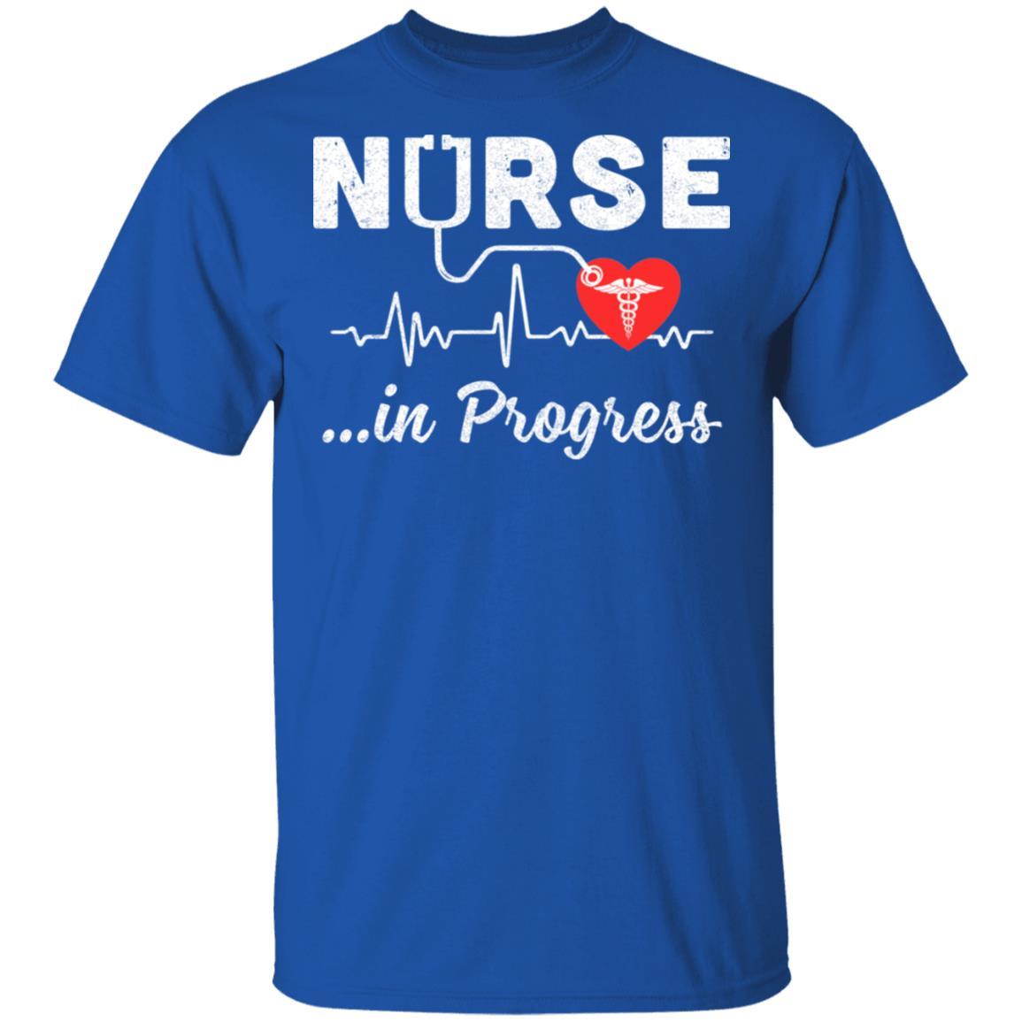 Nurse In Progress Future Nurse Nursing Student-T-Shirt & Hoodie-Classic T-Shirt-Royal