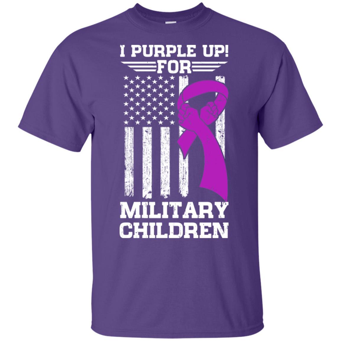 I Purple Up For Military Children Kid Child Gifts-T-Shirt & Hoodie-Classic T-Shirt-Purple