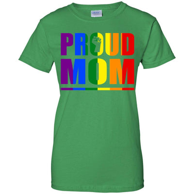 Proud Mom Lesbian Pride Month LGBT-T-Shirt & Hoodie-Women's T-Shirt-Irish Green