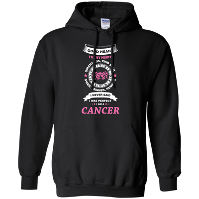 I Never Said I Was Perfect I Am A CANCER-T-Shirt & Hoodie-Pullover Hoodie-Black
