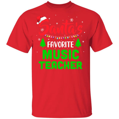 Santa's Favorite Music Teacher Funny Christmas Xmas Gifts-T-Shirt & Sweatshirt-Classic T-Shirt-Red