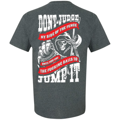 Don't Judge My Side Of The Fenge-T-Shirt & Hoodie-Classic T-Shirt-Dark Heather
