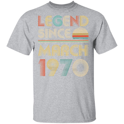 Legend Since March 1970 Vintage 51th Birthday Gifts-T-Shirt & Hoodie-Classic T-Shirt-Sport Grey