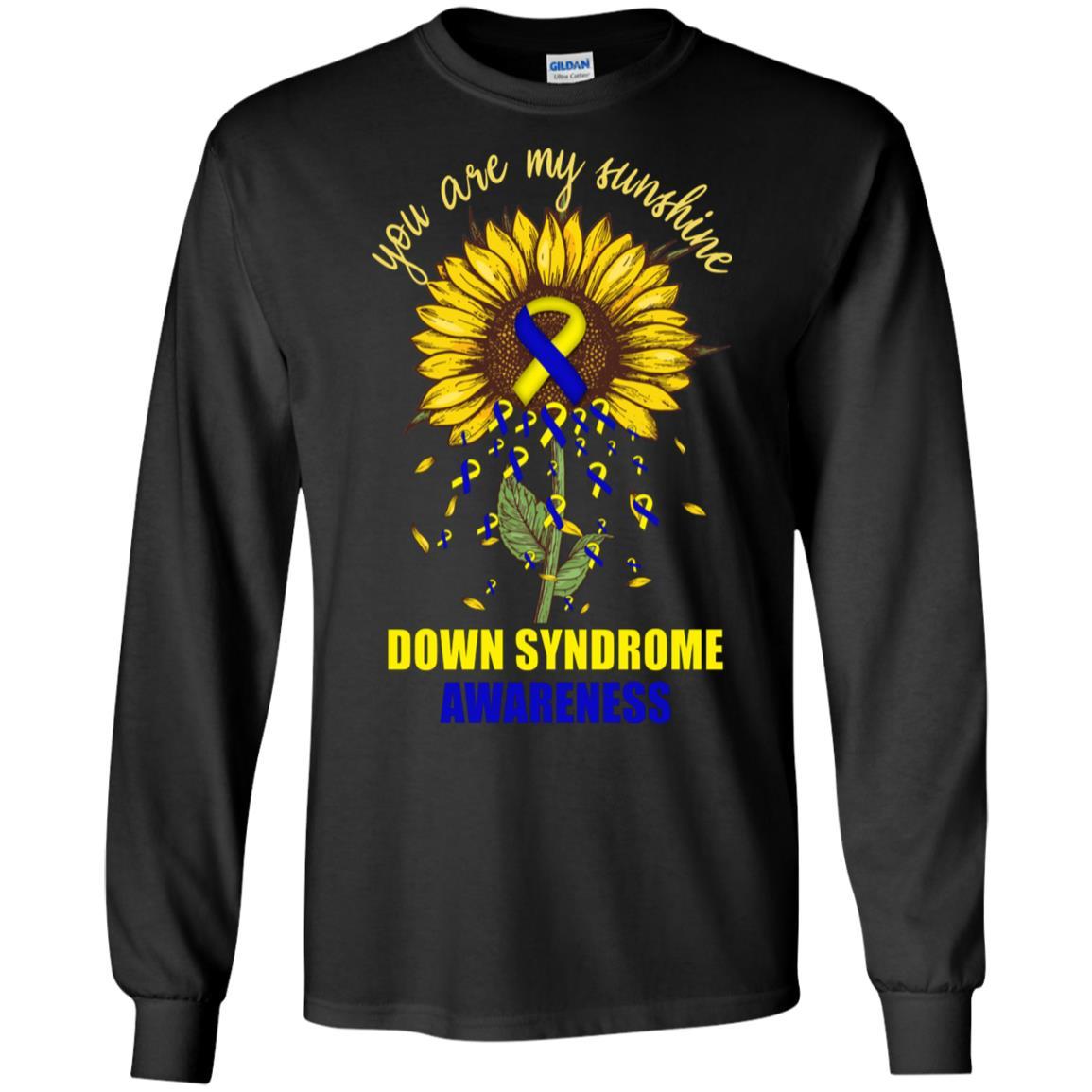 You Are My Sunshine Down Syndrome Awareness-T-Shirt & Hoodie-Long Sleeve T-Shirt-Black