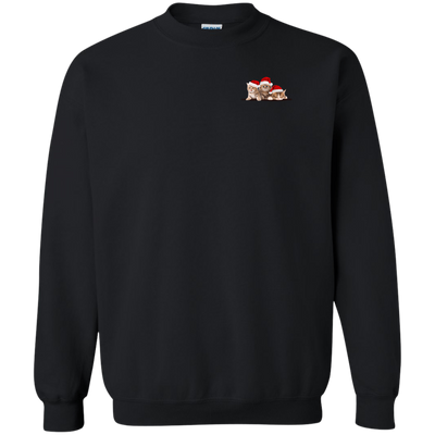 Kitten In A Pocket Cute Cat Christmas-T-Shirt & Hoodie-Crewneck Sweatshirt-Black