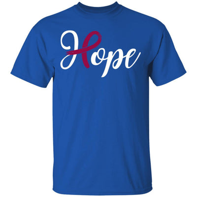 Multiple Myeloma Awareness Burgundy Ribbon Hope-T-Shirt & Hoodie-Classic T-Shirt-Royal