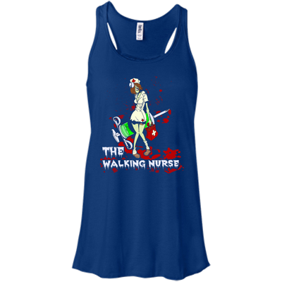 The Walking Nurse-T-Shirt & Hoodie-Women's Flowy Racerback Tank-True Royal