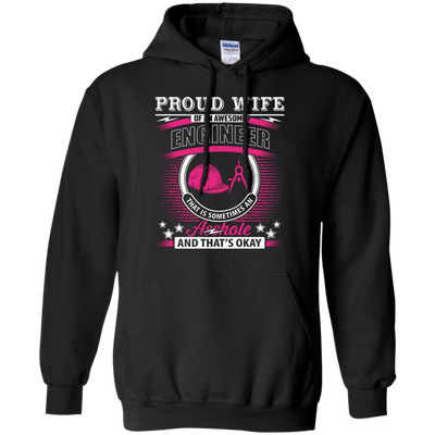Proud Wife Of An Awesome Engineer-T-Shirt & Hoodie-Pullover Hoodie-Black