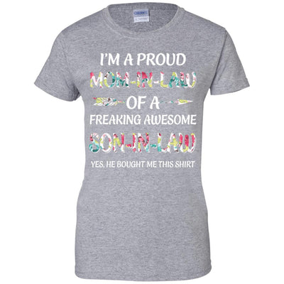 Proud Mom-In-Law Mother's Day Gift From A Son-In-Law-T-Shirt & Hoodie-Women's T-Shirt-Sport Grey