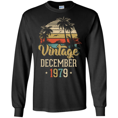 Retro Classic Vintage December 1979 42th Birthday Gift-T-Shirt & Hoodie-Long Sleeve T-Shirt-Black