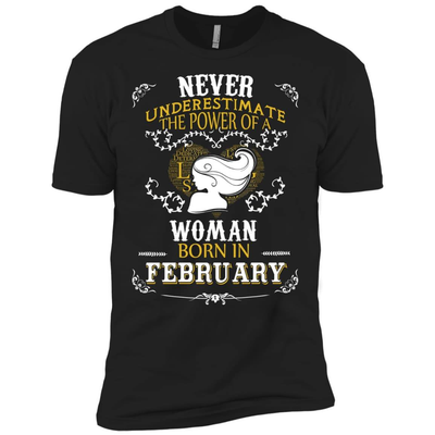 A Woman Born In FEBRUARY-T-Shirt & Hoodie-Premium T-Shirt-Black